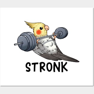 Fit and Fearless Cockatiel: A Powerful Workout Design Posters and Art